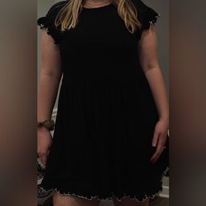 Wilfred Black Short Tiered Summer Dress